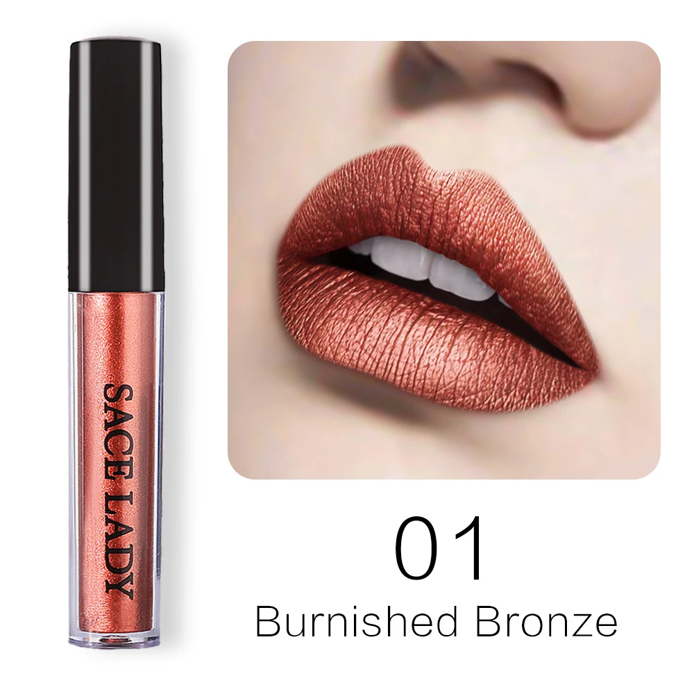 

1.5ml Metal Liquid Lipstick Waterproof Long-lasting Makeup Lasting Pearl Shiny Glossy Lip Gloss Portable Women Packet TSLM2