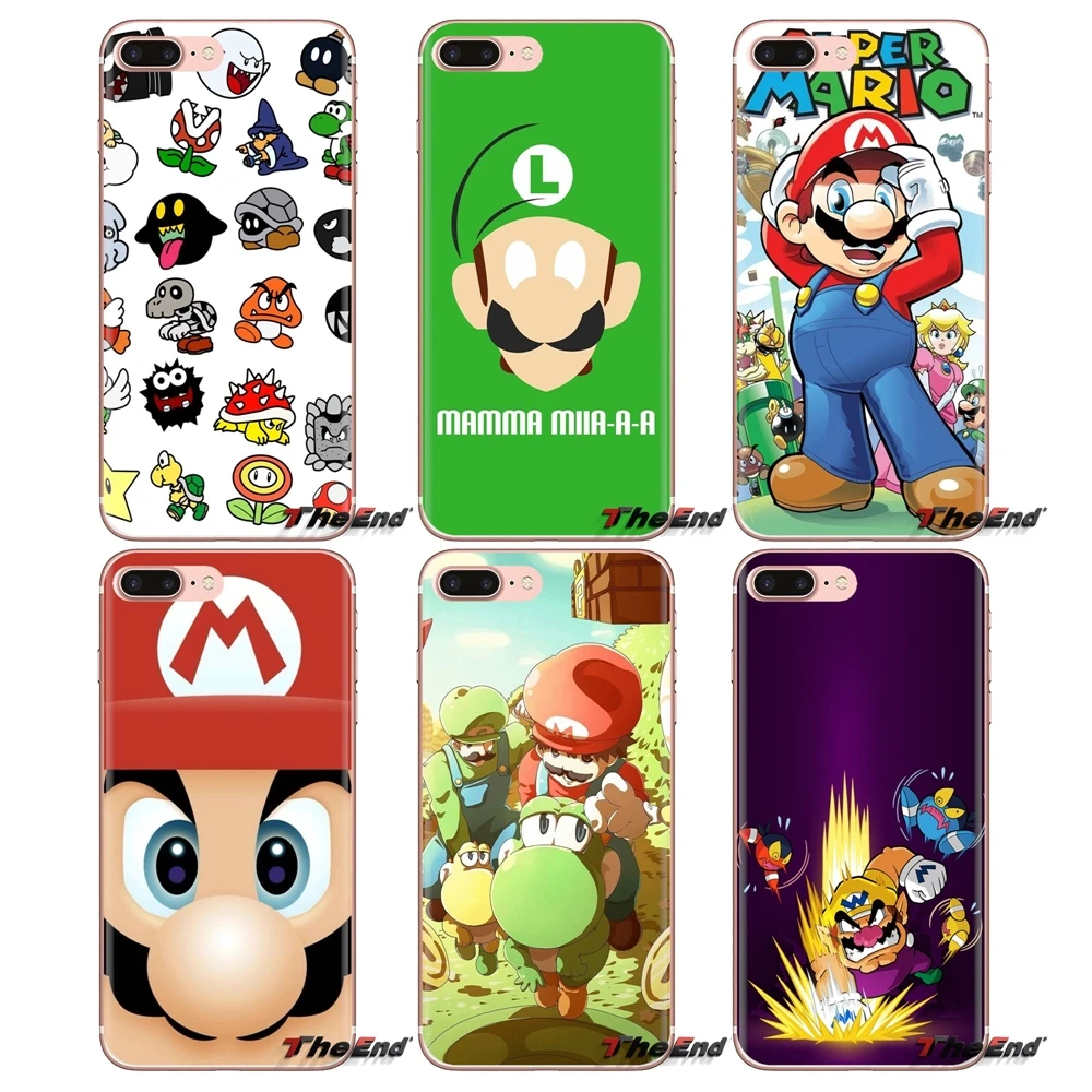 

Soft Transparent Cases Covers super mario bros For Samsung Galaxy S3 S4 S5 Mini S6 S7 Edge S8 S9 S10 Plus Note 3 4 5 8 9