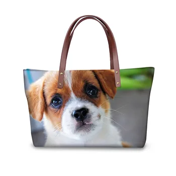 

3D Jack Russell Prints Women Handbag Large Woman Cross-body Bag For Ladies Bolsas Feminine Top-handle Bags Mujer