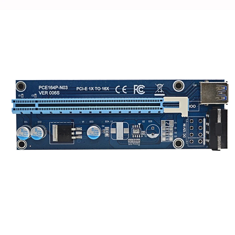 60 см PCI-E PCI E Express 1x до 16x видеокарта Райзер Расширитель адаптер VER006 для Bitcoin BTC Шахтерская машина WK01