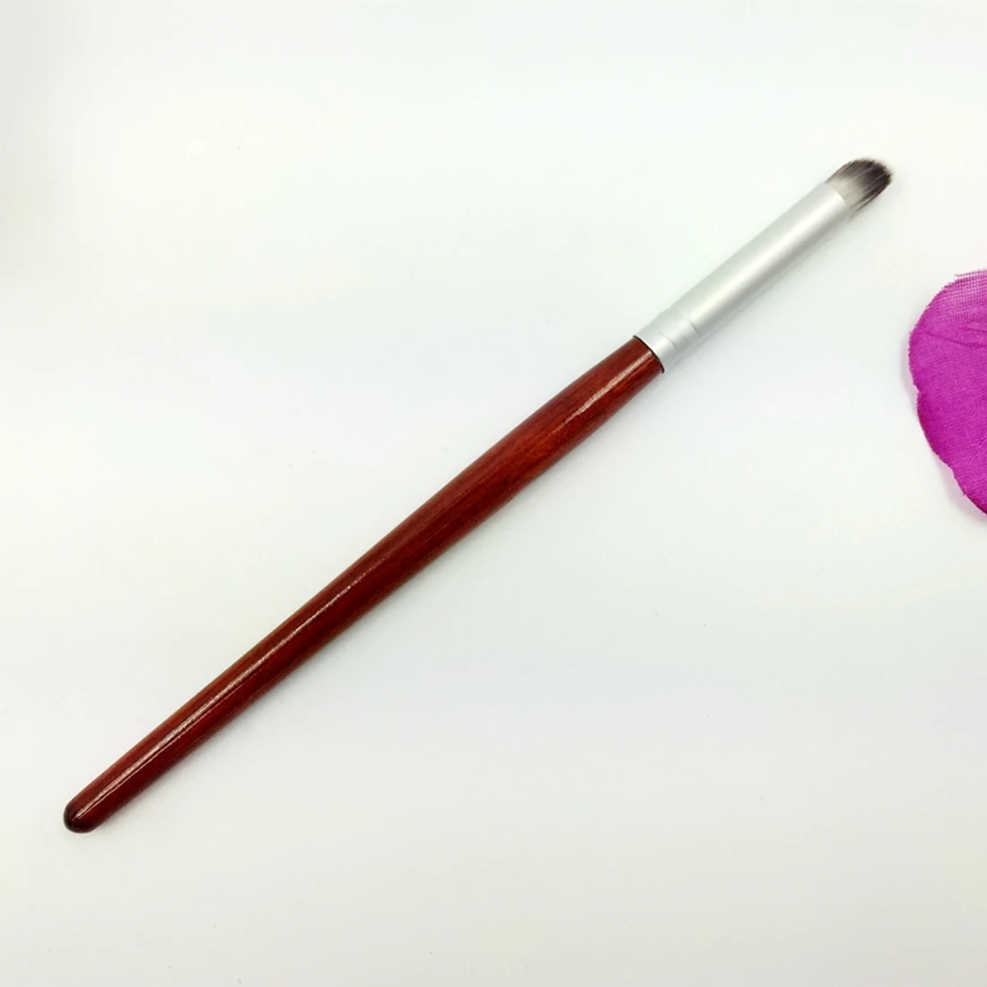 

1PC Manicure Painting Shading Pen DIY Salon Drawing Tool Dark Red Wood Handle Nylon Hair Ombre Gradient Nail Art Gel Brush