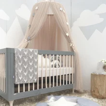 Чистая детская кровать, палатка балдахин навес Висячие штора из шифона красочные Романтические девушки Детская палатка
