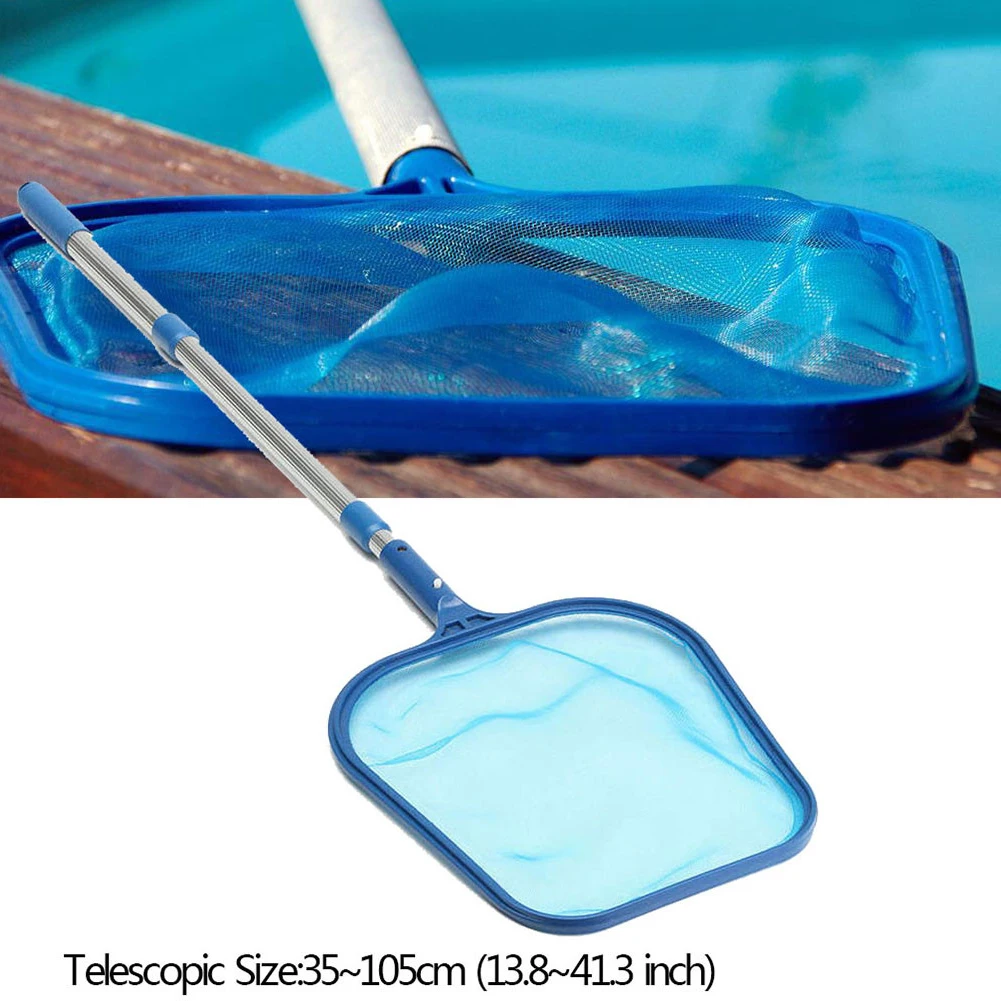 

Economy Pool Leaf Skimmer Net with Adjustable 4 Foot Telescopic Pole for Cleaning Surface of Swimming Pools Fish Tank