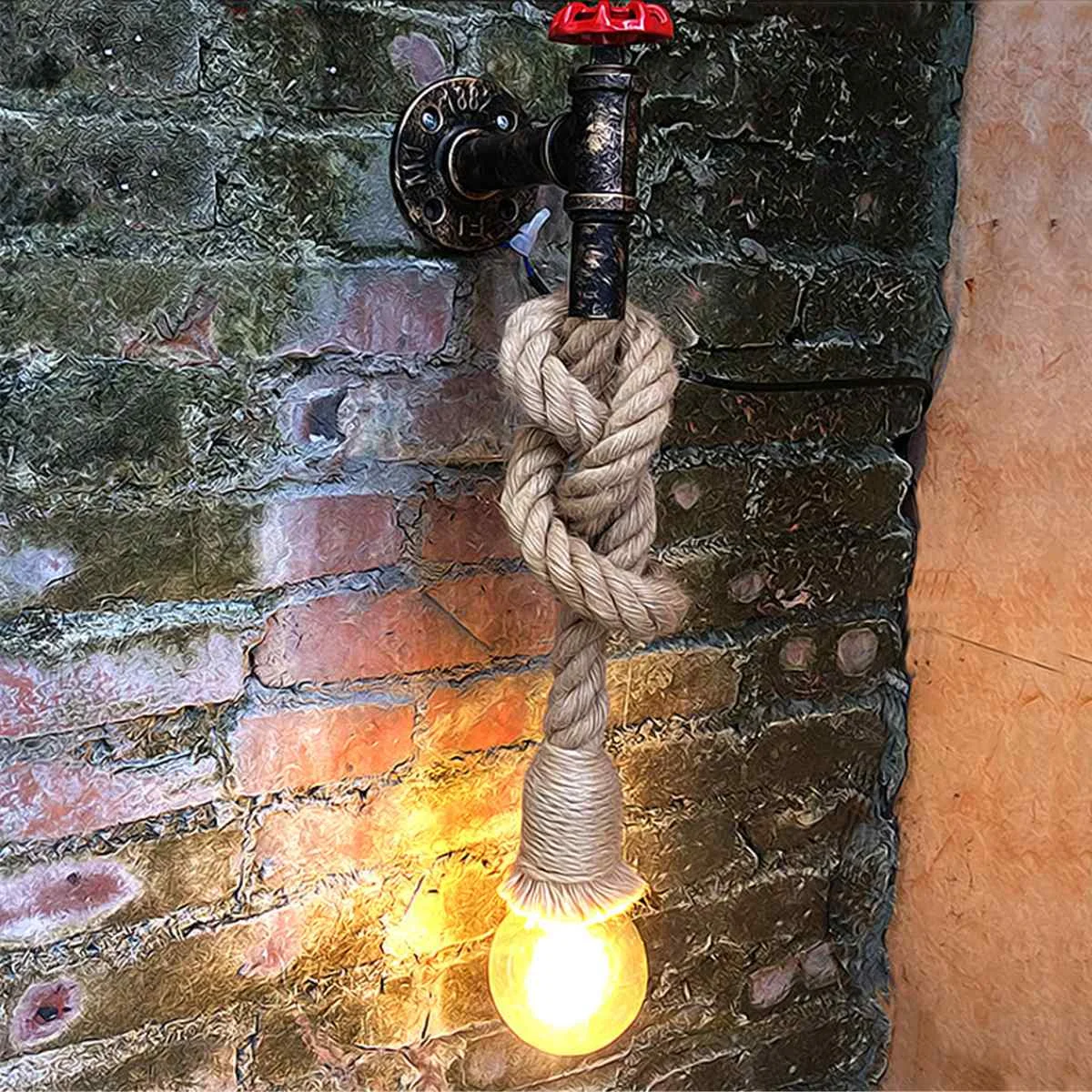 Металлический промышленный светильник для крыльца с водопроводными трубами, винтажный настенный светильник-бра, ночник, светильник для лестницы, декоративный наружный светильник ing 80 см