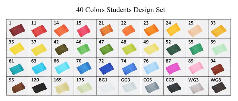 Touchmark 30/40/60/80/168 Цвета маркер для рисования двойной головкой маркер для белой доски рисования манга анимационная живопись товары для рукоделия - Цвет: 40 Students Set