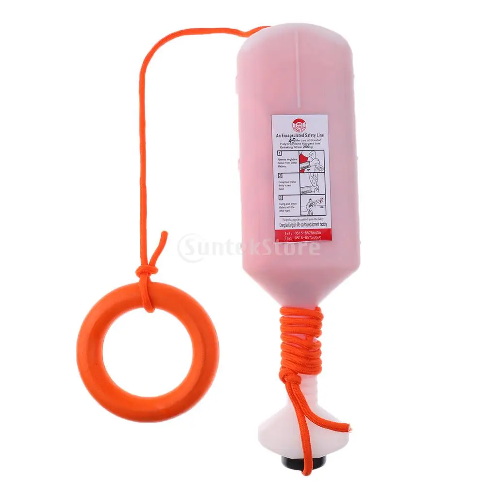 30m/45m High Strength Buoyant Water Rescue Line Rope Case /with Floating Ring/Safety Hook for Swimming Boating Yacht Sailing