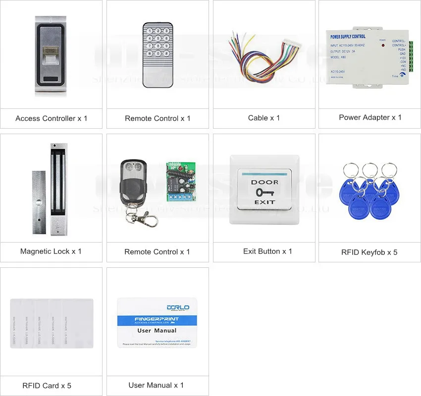 Diysecur отпечатков пальцев 125 кГц RFID ID Card Reader металлический корпус 2 в 1 двери Система контроля доступа Kit+ магнитный замок