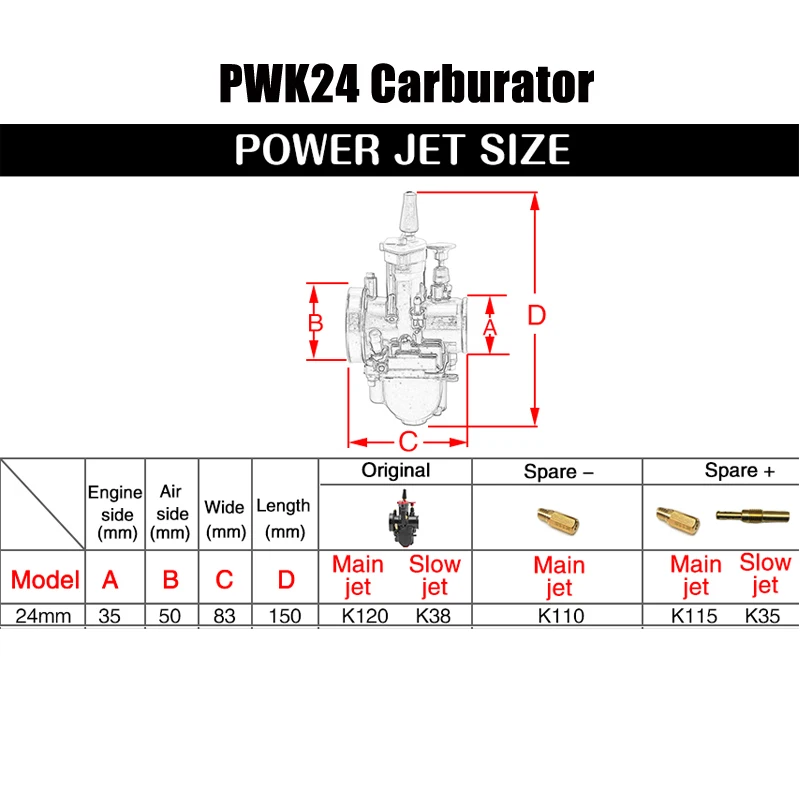 Мотоцикл Mikuni Карбюратор Keihin PWK 24 мм Carburador Koso Fit Irbis TTR250 virago 250 карбюратор