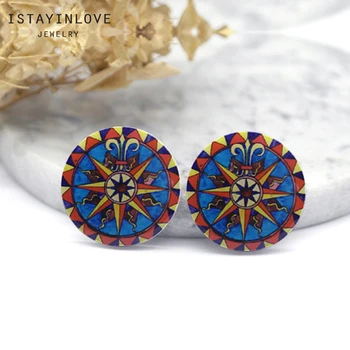 

Handmade Jewelry Making Supplies Beads Laser Cut Round Acrylic Resin Anchor Charm For DIY Necklace Earring Brooch Ring AR004 4