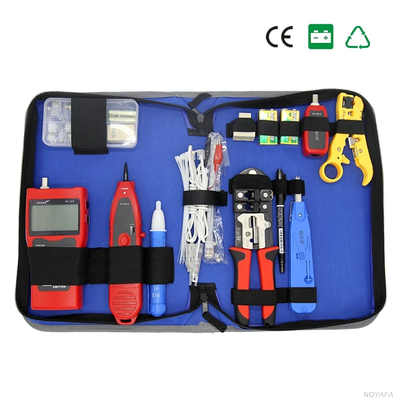 

Network Combination Cable Wire Tester Crimping Cutter Punch Down Tools Kit RJ11 RJ45 Computer Network Repair Kit Wire Strip 1503