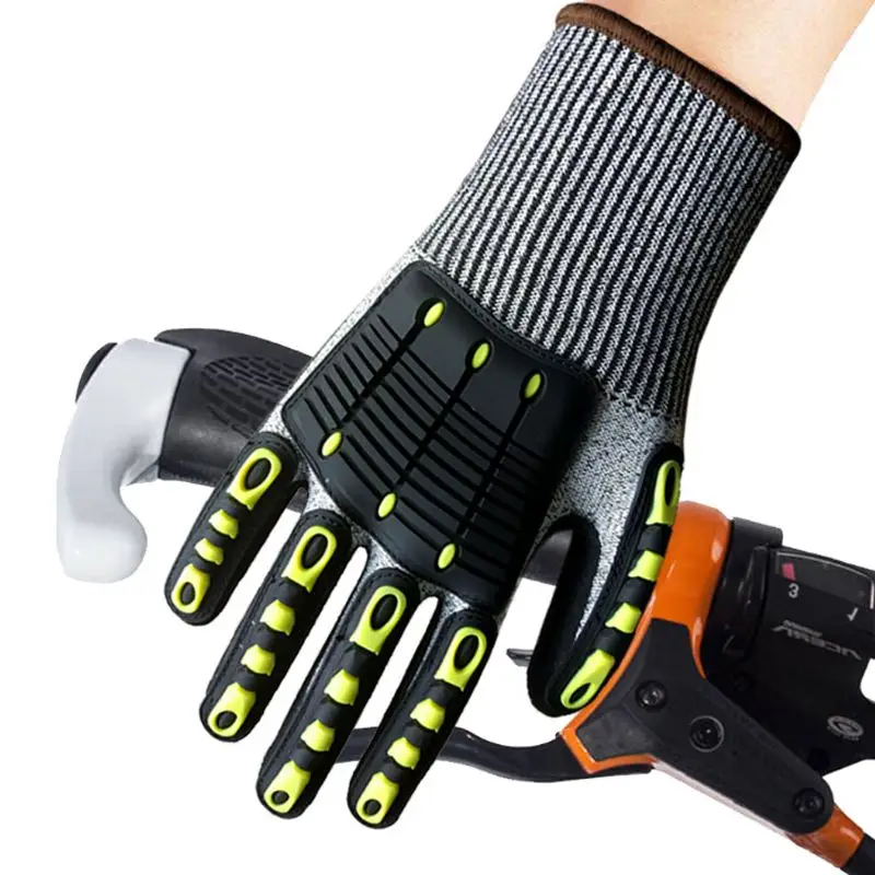 

1Pair Cut Resistant Safety Gloves Level 5 HPPE Anit Cut/Collision/Accidental Injury/Stab/Oil/Slip Outdoor Sport Work Protection