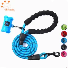 Dog Leash Pet Products for Large Dog Leashes Collar Harness Pet Accessories Puppy Reflective Dog Leash Lead Dog-Collar JW0056