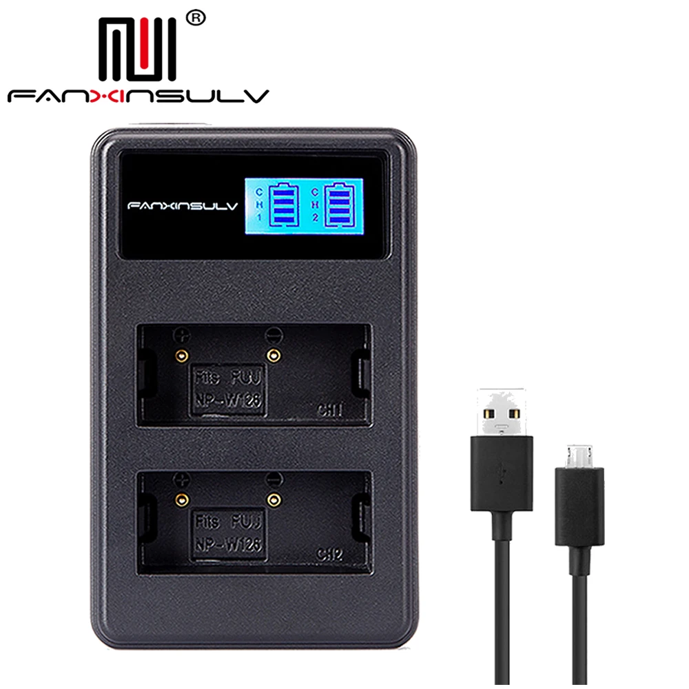 NP-W126 NP-W126S LCD USB Charger for Fujifil Fuji NP-W126S NP W126 Battery X-T3 XA5 XT20 XT2 XT1 XT100 XH1 XT10 XE3 X100F X-PRO2