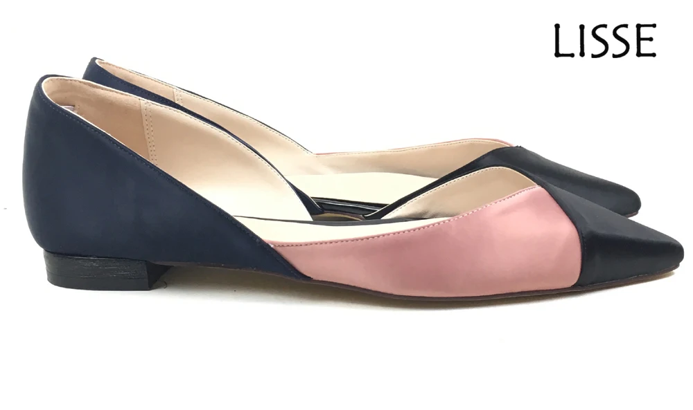 

2018 Women Pointed Toe Flat Heel Shoes Satin Summer Party Dress Shoes Sandals Comfortable Slip On Handmade Wholesale