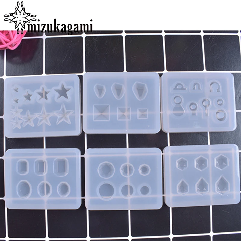 

1pcs UV Resin Jewelry Liquid Silicone Mold Stars Geometric Beads Resin Charms Molds For DIY Intersperse Decorate Making Jewelry