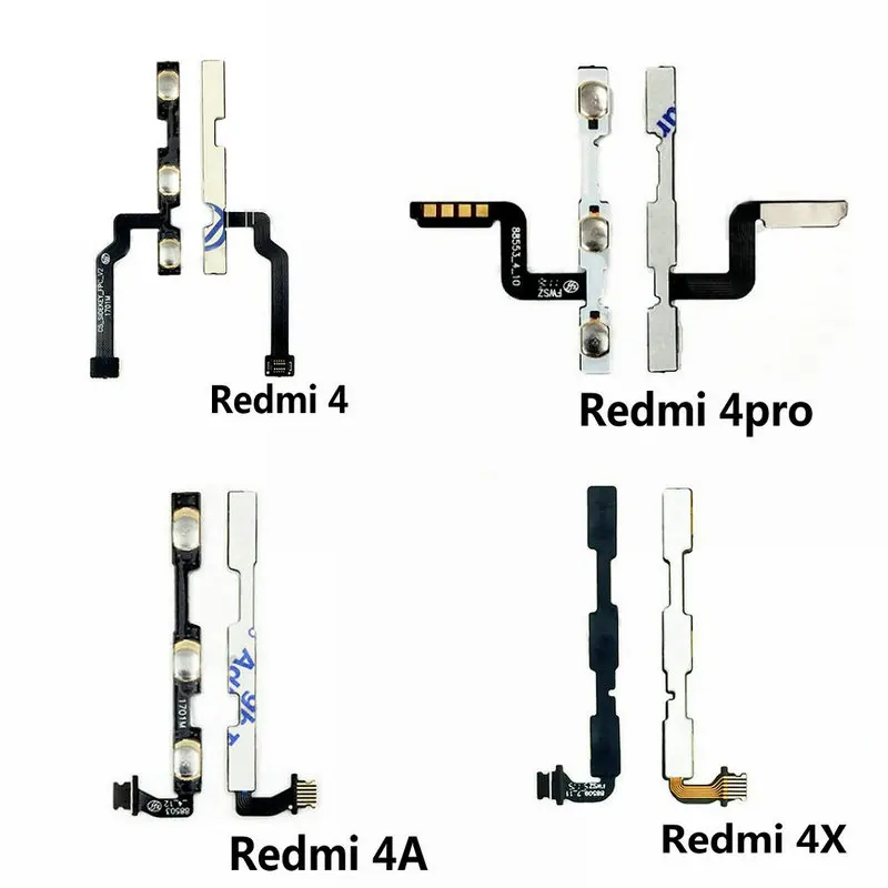 

High Quality Volume Button Flex Cable For Xiaomi Redmi 4 4Pro 4X 4A Phone Power On Off Key Flex Cable