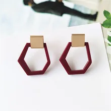 Мода, ретро темперамент, неровности, мульти, модные серьги, женские изысканные геометрические серьги ювелирные изделия оптом