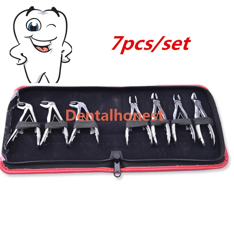 

2016 NEW high quality Children extraction forceps 7 pcs/set dental instruments tools instrument