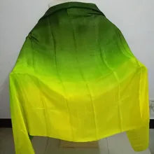 Новая горячая танец живота вуаль из натурального шелка танцоров ручной бросок шарф шаль градиент яркий цвет 200 см 250 см дешево