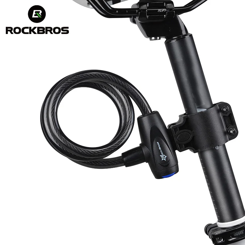 

ROCKBROS Bicycle Lock Code Key Locks Bike Security Steel Wire Locks Bicycle Accessories Multicolor Bisiklet Aksesuar