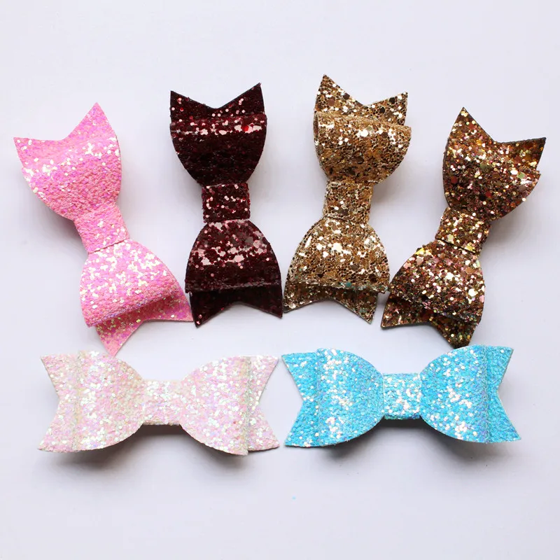 

Big Bows Hair Accessories 20pcs/lot Wholesale Bestseller Glitter Felt Hair Clips Bowknot Baby Shinning Barrettes Girls Hairpins