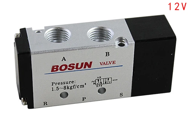 4A210-08 Пневматический электромагнитный клапан 12V 5 портов 2 положения электромагнитный клапан управления, Реверсивный, воздушный клапан