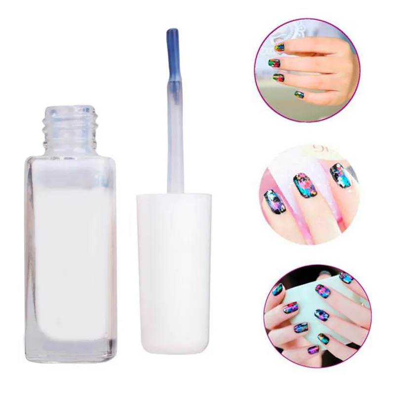 1PC White Glue Adhesive for Star Foil Sticker Nail Art Transfer Tips