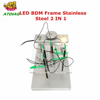 

2019 Aluminum LED BDM Frame New ECU Programming Tool With 4pcs Probe Holder Stainless Steel ECU Modifier Works KTAG KESS