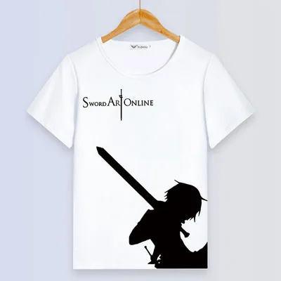 Sword Art Online, футболка, аниме, женская футболка, Yuuki Asuna, футболка Kirigaya Kazuto, Kirito, косплей, топы, мужские футболки - Цвет: 04