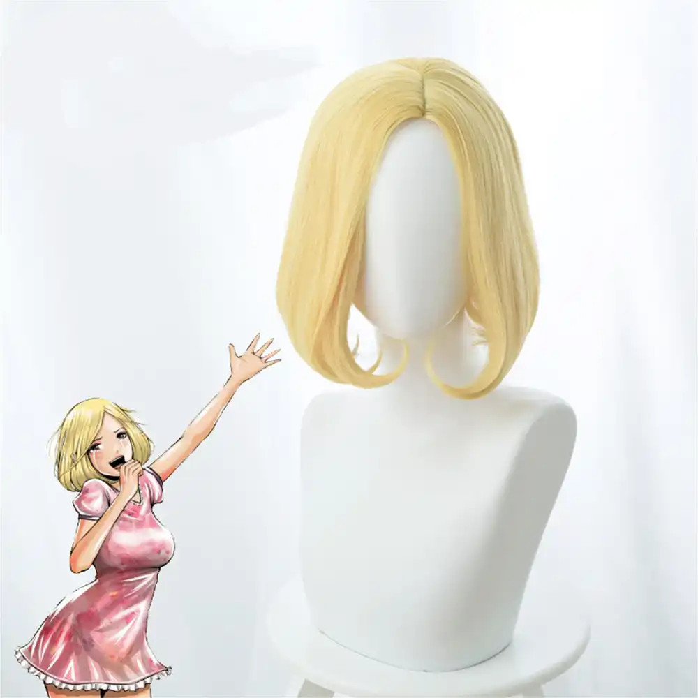 New Anime Back Street Girls Mari Blonde Golden Short Pear Bobo
