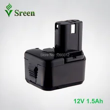 Sreen 12V NI CD 1500mAh Power Tool Battery Packs Replacement for HITACHI Cordless Drill EB1212S EB1214S