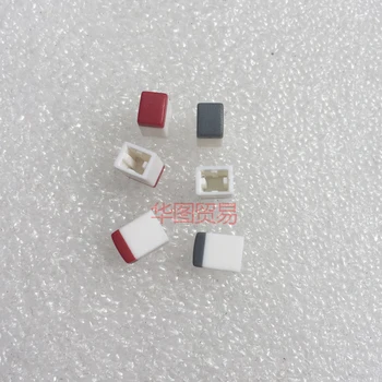 

100PCS mixer button switch cap / length 6.7mm width 5mm height 9mm / square switch button key cap / red gray