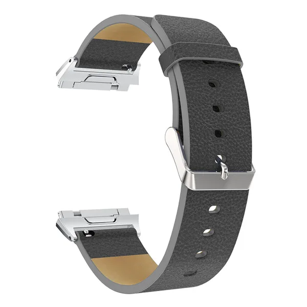 Горячие Ремешки для наручных часов мягкий силиконовый спортивный ремешок для Fitbit ионный кожаный ремешок Сменные аксессуары браслет ремешок для часов - Цвет: Серый