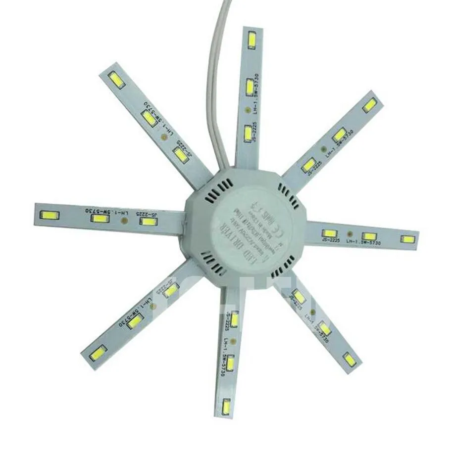 10 шт./лот 220 V 12 Вт 16 Вт 20 Вт 24 Вт 5730 потолочная smd-лампа холодный белый 6000-6500 k