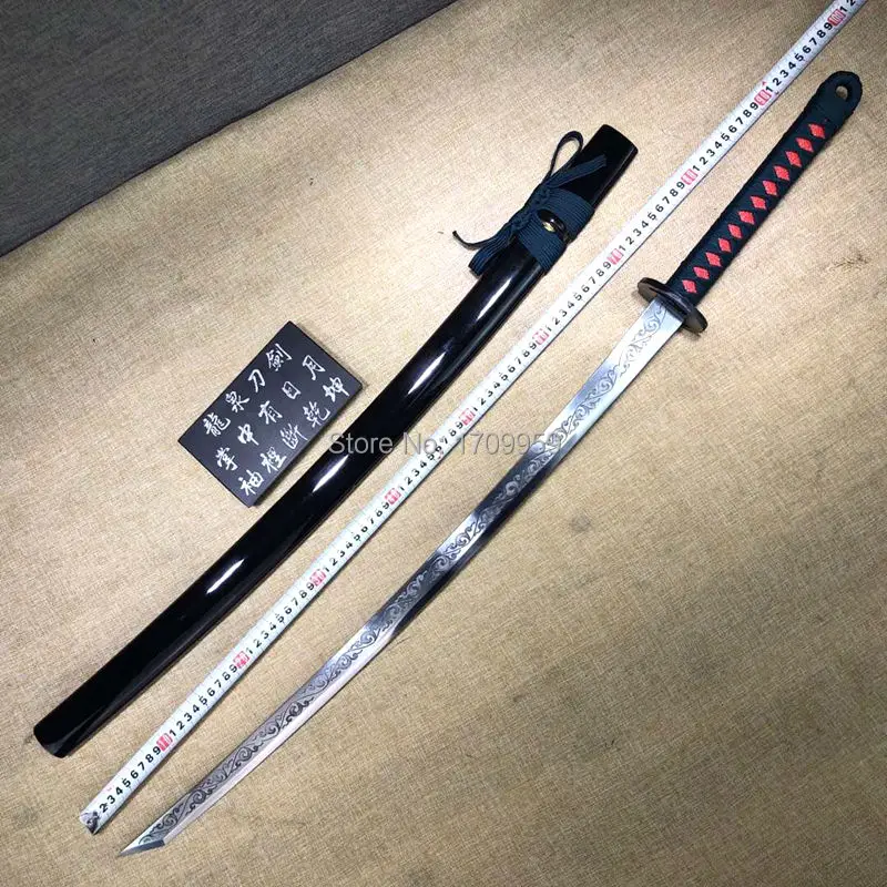 Прекрасный японский ручной боевой нож Полный Тан высокоуглеродистой стали лезвие острый самурайский меч катана хороший дом украшения/подарок