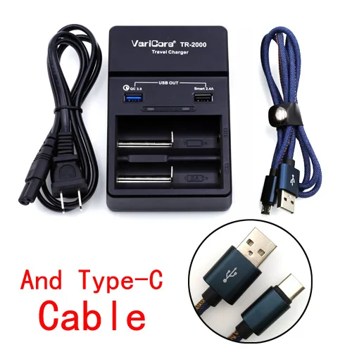 Varicore TR 2000 зарядное устройство и быстрая зарядка QC3.0 для 18650 26650 aa AAA батареи QC 3 0/USB 5V