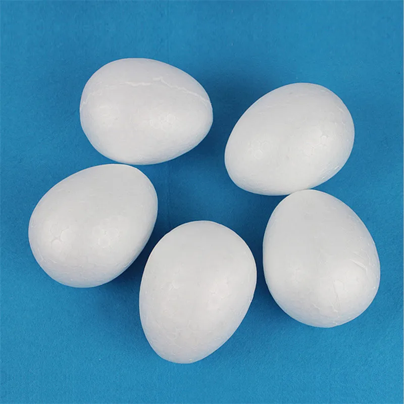 20Pcs White Foam Egg Polystyrene Styrofoam Spheres Modelling DIY 60mm