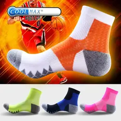 4 пар/лот лучшее качество бренда яркие цвета мужские coolmax Носки Короткий Мужской сжатия Повседневные носки cool quick-dry Спортивные sokken