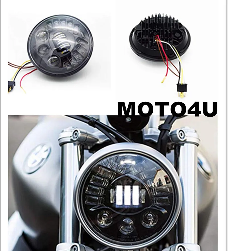 MOTO4U для BMW R NineT R9T 7 &quotСветодиодный прожектор мотоцикла 80 Вт|Накладки и