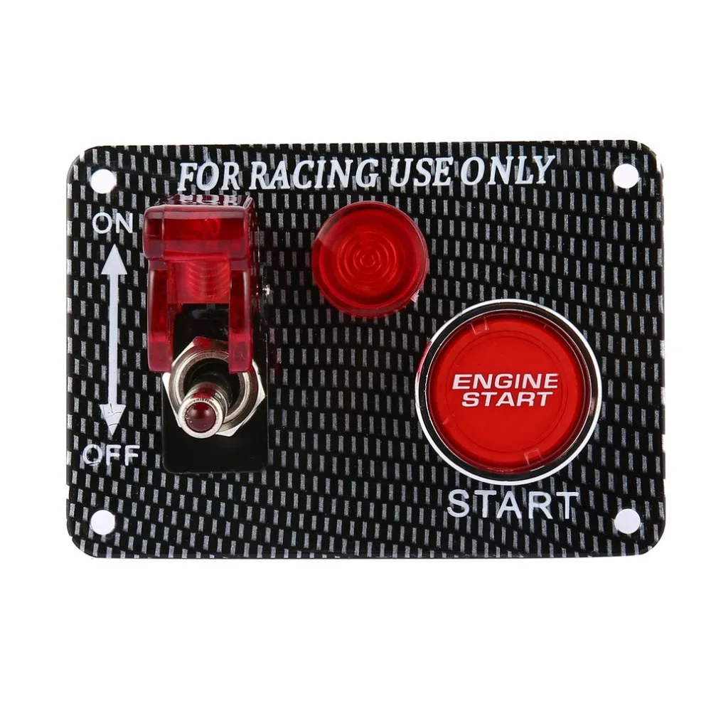 

Racing Car 12V Ignition Switch Panel Engine Start Push Button LED Toggle Professional Switch for Car Modification 2 Button