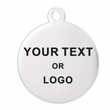 

Customized Necklaces Engrave Photo Name Necklace Stainless Steel Round Pendant Chain Necklace Jewelry For Women ID Tag Keychain