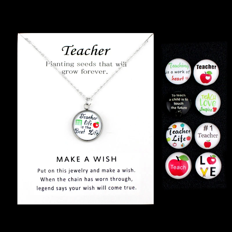 

Teachers' Day Chokers Gift for Graduate Teacher Apple Teachers Necklaces for Women