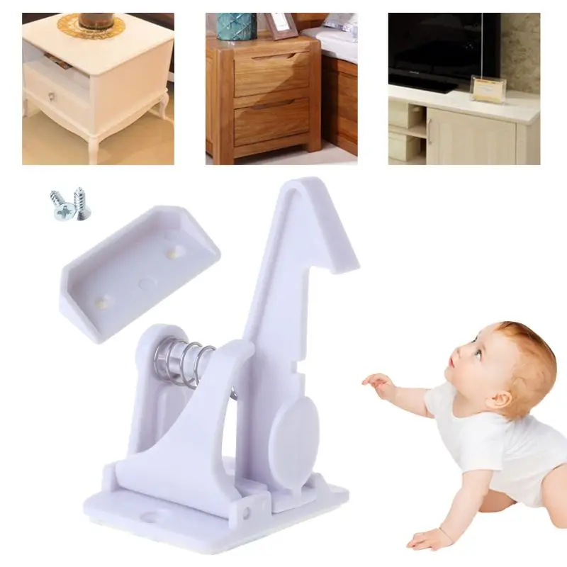 

Safety Lock Baby Protection Drawer Cabinet Door Spring Security Invisible Child