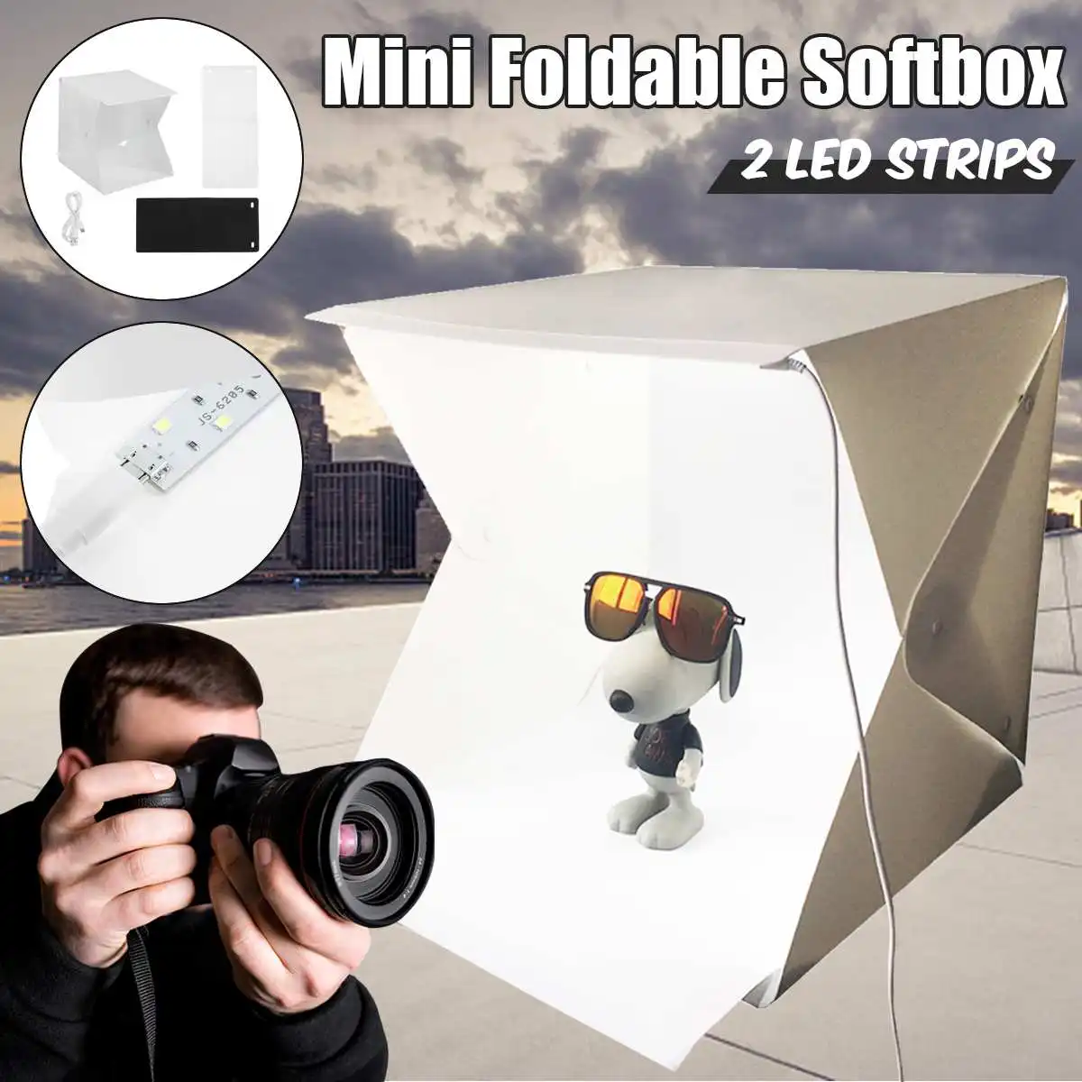 

40 LED Photography Light Box Mini Folding Photography Studio Softbox LED Lighting Room Tabletop Shooting Photography Accessories