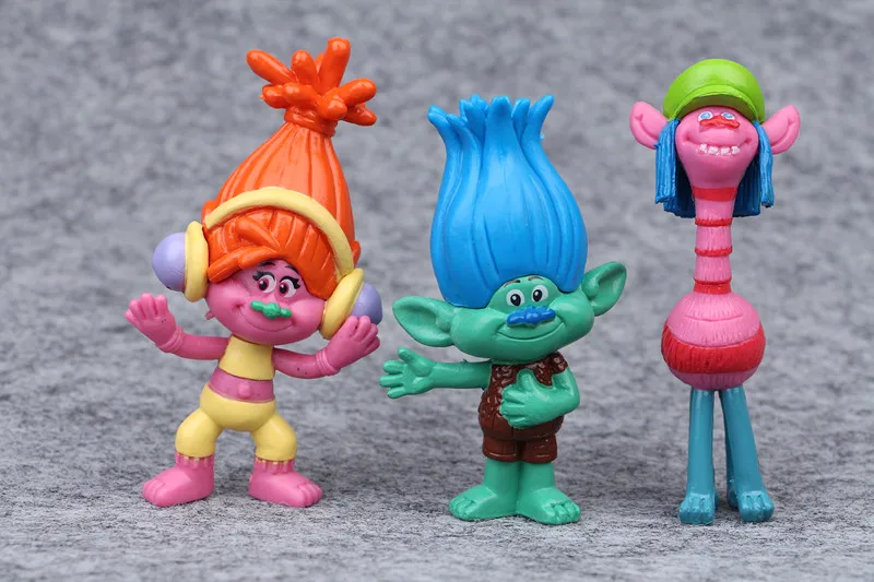 Brinquedos LP Funko 6 шт./компл. тролли игрушки Детские фигурку Мини фигурки модель для