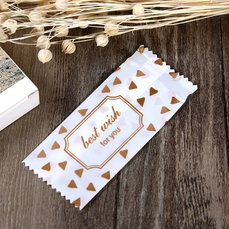 50 шт./лот Nougat упаковочные мешки для печенья упаковка пластиковые пакеты