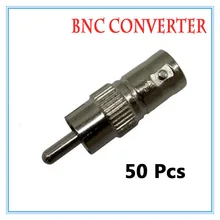 50 шт. золото BNC Женский RCA Мужской видео Соединительный разъем для винта видео BNC разъем адаптера