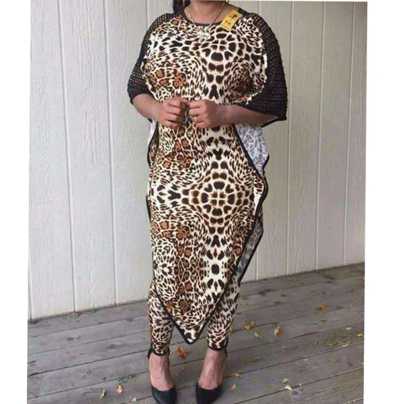 Dashiki Африканский новый модный костюм (платье и брюки) рукав летучая мышь