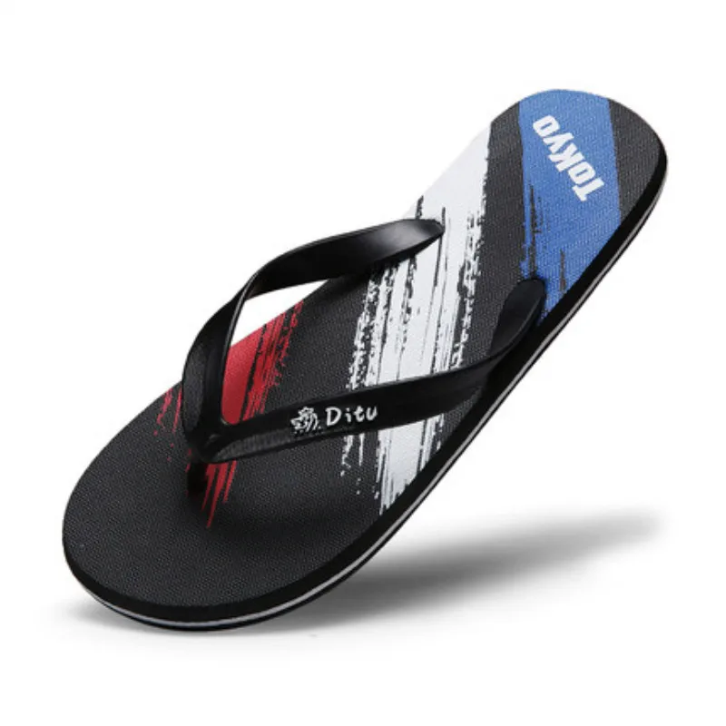 

Flip-flops men's summer non-slip sandals and slippers personality Korean version of the trend of the foot outdoor beach shoes