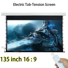 Large Cinema Front Projection Screen 135-inch 16:9 Projector Screen With Knob Tension 12V Trigger